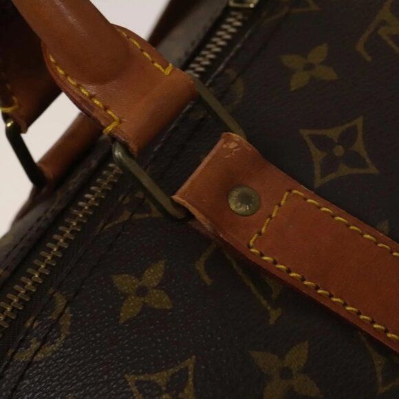 LOUIS VUITTON Monogram Keepall 55 Boston Bag M41424 LV Auth 134396 - Picture 12 of 16